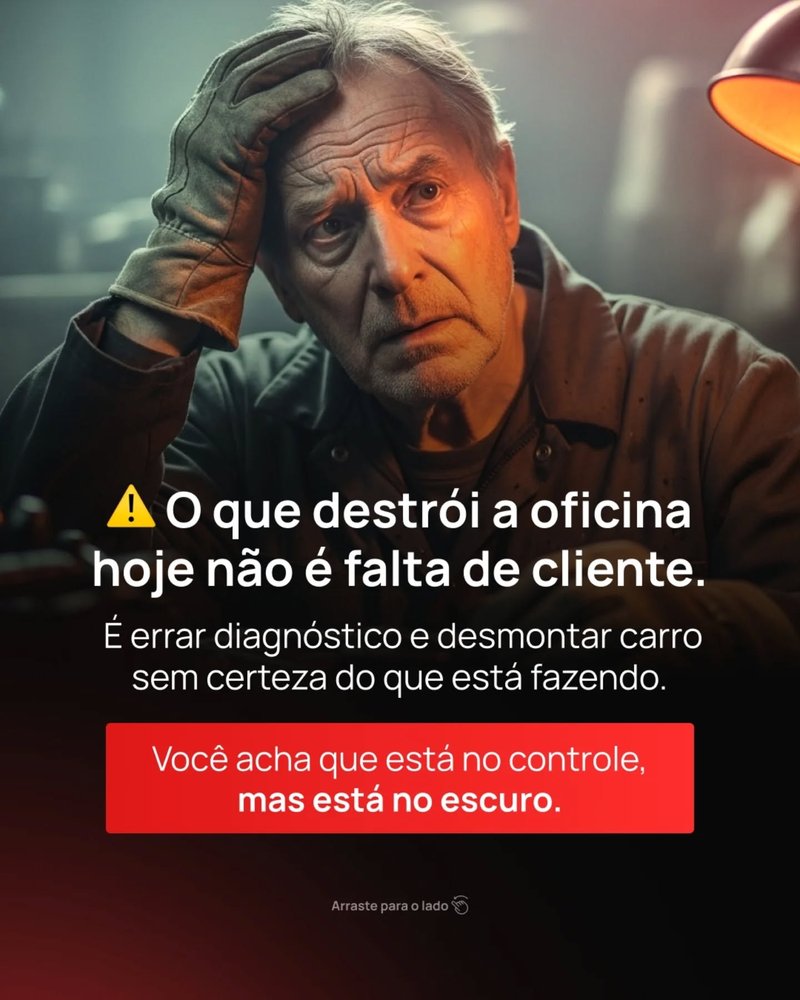 Mecânico preocupado, no escuro sobre o defeito do carro